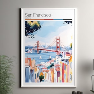 San Francisco art print - San Francisco travel poster / California wall art print / United States home decor / San Francisco travel wall art