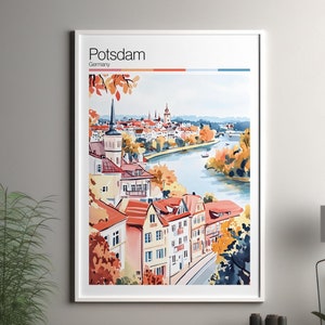 Potsdam art print - Potsdam travel poster / Germany wall art print / Germany home decor / Potsdam Germany travel wall art / cityscape print