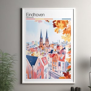 Eindhoven art print - Eindhoven travel poster / Netherlands wall art print / Netherlands home decor / Eindhoven Netherlands travel wall art