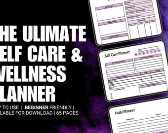 Planificador de autocuidado: diario de bienestar, registro de hábitos y estado de ánimo (impresión digital)