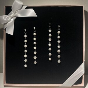 Sweet Water Pearl Stainless Steel Earrings, Handmade