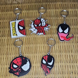 Hand Painted Spider-Man Keychains