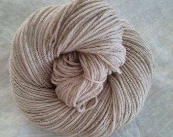 Shifting Sands (PRE-ORDER), light sandy brown tonal, speckled, hand dyed yarn, worsted, indie dyer
