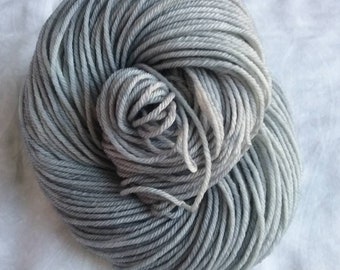 Silverstone (PRE-ORDER), light warm gray semi-solid, hand dyed yarn, worsted, indie dyer