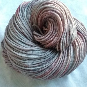 Cumulus (PRE-ORDER), pink, peach, gray tonal, hand dyed yarn, worsted, indie dyer