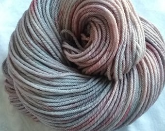 Cumulus (PRE-ORDER), pink, peach, gray tonal, hand dyed yarn, worsted, indie dyer
