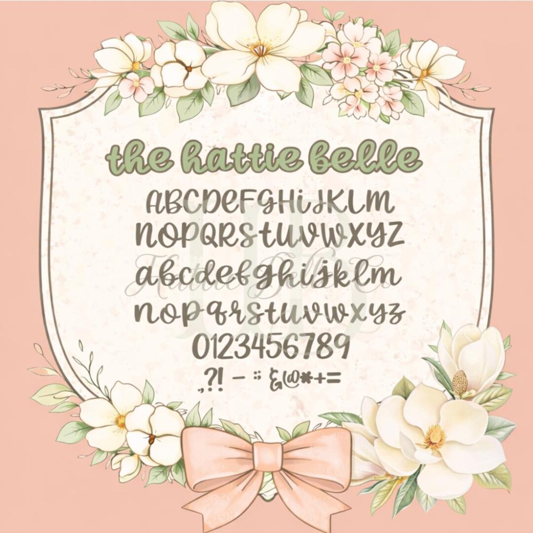 The Hattie Belle Handwriting Marker Bold Font Handwritten Drawn CURSIVE ...