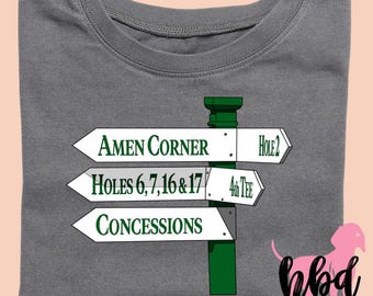 Masters SET amen sign azalea corner Augusta golf png file set of 5 designs