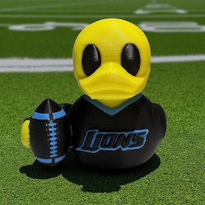 2.5 Inches Football Duck-Detroit Duck-Collectible 3DPrinted Ducks-Lions Duck