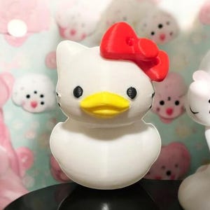 2.5Inches Kitty Duck-Collectible 3DPrinted Duck-Cute Duck