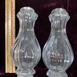 Pair Antique Crystal Finials