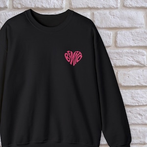 Besticktes Benito Herz Liebe Sweatshirt mit Rundhalsausschnitt, Benito, Unisex Hoodie Alternative, bequeme Freizeitkleidung, jeden Tag