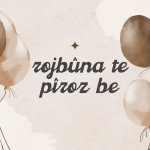 Tarjeta- deseos de cumpleaños en kurdo
