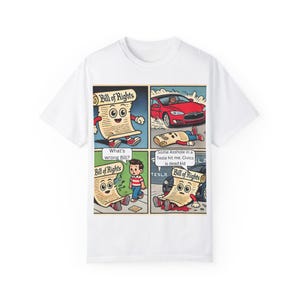 Schoolhouse Flop: Bill of Rights Gets Wrecked, Civics is Dead - Quirky Political Graphic T-Shirt, Bill of Rights Humor