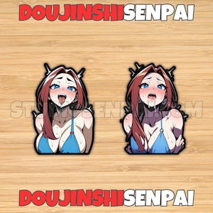 Ahegao Waifu Peekers Aufkleber | Doujinshi Originale | Anime Waifu Aufkleber | Studio Senpai
