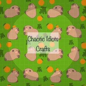 Patrón sin costuras de capibara / Fondo de pantalla / Inserto para Kindle / Papel de regalo