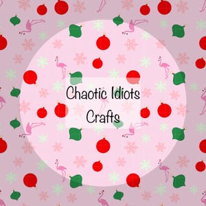 Christmas Flamingo Seamless Pattern | Wallpaper | Kindle Insert | Wrapping Paper