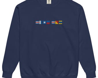 Cape Cod Nautical Flag Embroidered sweatshirt