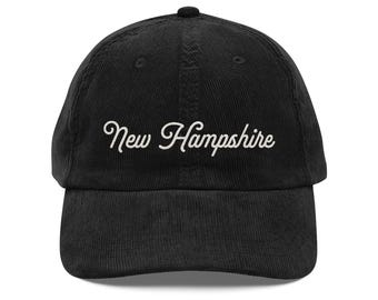 Vintage New Hampshire corduroy cap