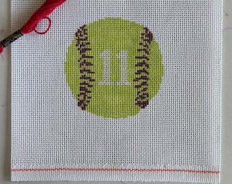 CUSTOM Sport Ornament Needlepoint Canvas 13ct, with or without jersey number