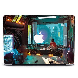 Cyber Girl Night City Digital Art MacBook Pro 2024 Case for MacBook Air 13 15 Hard Case Cover MacBook Air M2 M3 Laptop Case Pro 14 16 M3 M4