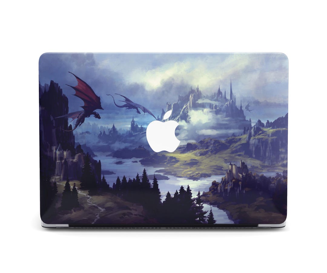 Flying Dragon Rocks Fantasy Art MacBook Pro 2024 Case for MacBook Air