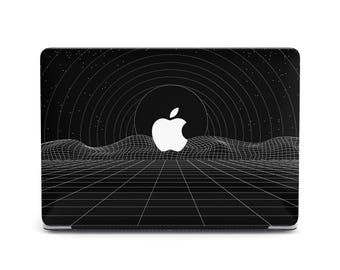 Wireframe Digital Landscape Retro Futuristic Grid Case for MacBook Air 13 15 Hard Cover MacBook Air M3 Laptop Case Pro 14 16 M2 M3 M4