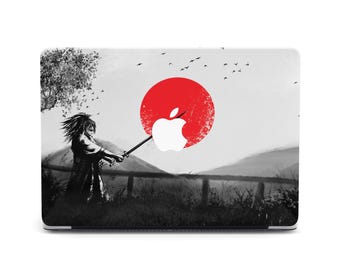 Samurai Red Sun Birds Black White MacBook Pro 2024 MacBook Air 13 15 Hard Case MacBook Air M2 M3 Case Pro 14 16 M1 M2 M3 M4