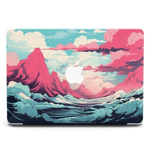 Red Skyies Mountains Landscape Art MacBook Pro 2024 Case for MacBook Air 13 15 Hard Case Cover MacBook Air M2 M3 Laptop Case Pro 14 16 M3 M4