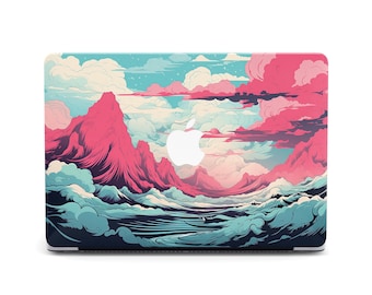 Red Skyies Mountains Landscape Art MacBook Pro 2024 Case for MacBook Air 13 15 Hard Case Cover MacBook Air M2 M3 Laptop Case Pro 14 16 M3 M4