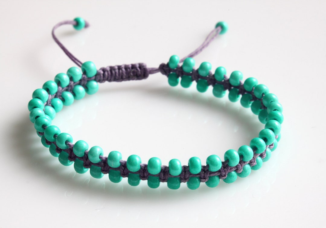 Irish Linen Macrame Bracelet Teenage Bracelet Macrame - Etsy