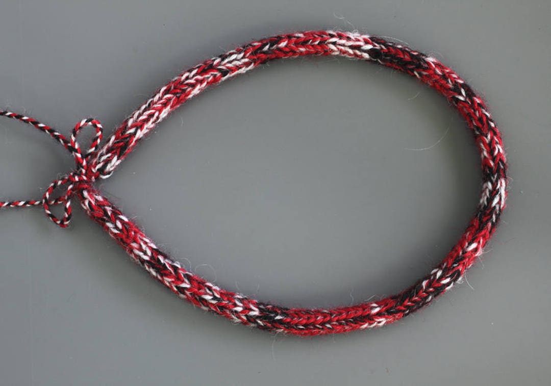 Knitted Wool Yarn Necklace Wool Necklace Textile Necklace Etsy