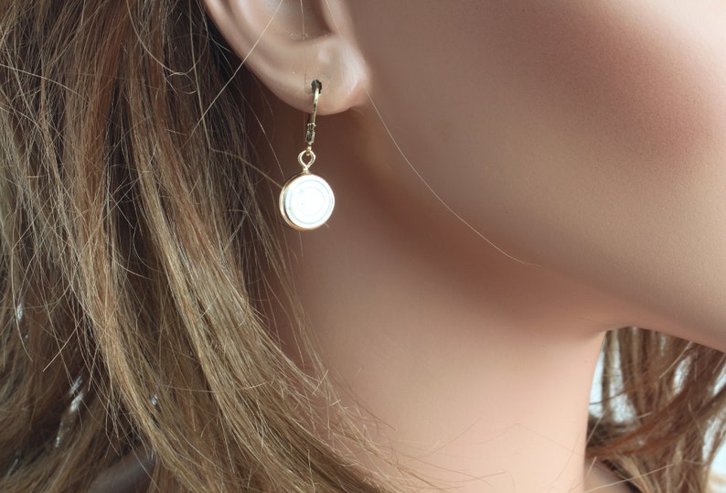 Dainty Earrings Everyday Pearl Jewelry Fresh Water Pearl Earrings Simple Pearl Coin Earrings Everyday Earrings Dangle Earrings