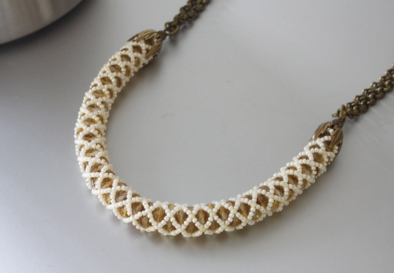 MADE TO ORDER Netted Woven Necklace Tubular Woven Necklace Etsy