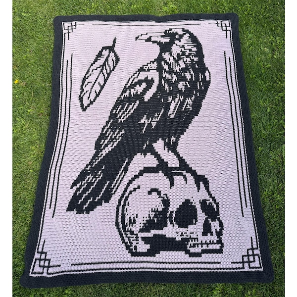 Feather & Bone - Overlay Mosaic Blanket PATTERN ONLY