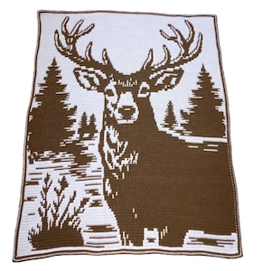 Deer Meadow - Overlay Mosaic Blanket PATTERN ONLY