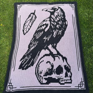 Feather & Bone - Overlay Mosaic Blanket PATTERN ONLY