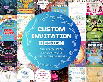 Made-to-Order Invitation | Customized Birthday or Baby Shower Digital Invite | Instant Download | Custom Invites | Hire a Designer