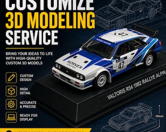 Custom 3D Car Model , High-Detail Racing Car, Advanced 3D Modeling, Digital Sculpting & Photorealistic Rendering for Collectibles