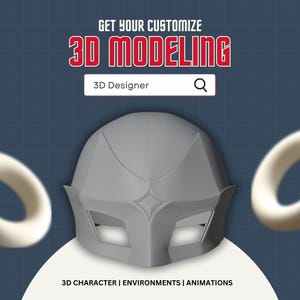 Custom 3D Modeling Design | Personalized 3D Service | STL Files for 3D Printing | High-Detail Characters, Props, Masks and Cosplay Models