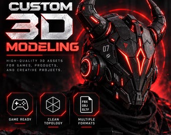 Custom 3D Model Design, 3D Printing Commission, CAD Modeling, Personalized Prototype, Figurine, Cosplay Prop & Product Design