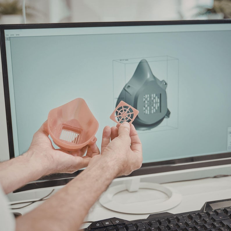 “Dual-monitor 3D modeling setup showing custom digital sculpting and photorealistic rendering of mechanical components, professional workflow for digital artists, engineers, and designers, ideal for Etsy and Google search visibility, precision 3D modeling, polygon optimization, high-resolution textures, futuristic industrial design, VR/AR ready visualization, custom 3D design service for prototypes and digital portfolios.”