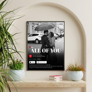 Póster de película personalizado estilo Netflix - Impresión personalizada para pareja - Regalo digital romántico para aniversario o San Valentín - Descarga instantánea