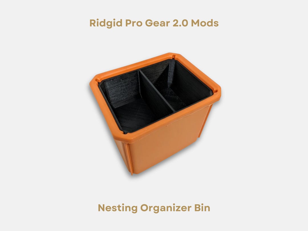 Ridgid Pro Gear 2.0 Mods Nesting Organizer Bins With 2 Sections or 4 ...