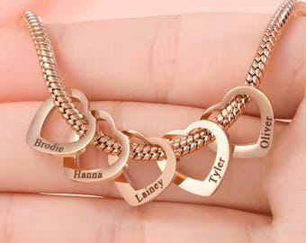Benutzerdefinierte Name Herz Armband Personalisierte Enkel Namen Armband für Oma Geburtstagsgeschenk für Großmutter Mutter Weihnachtsgeschenk