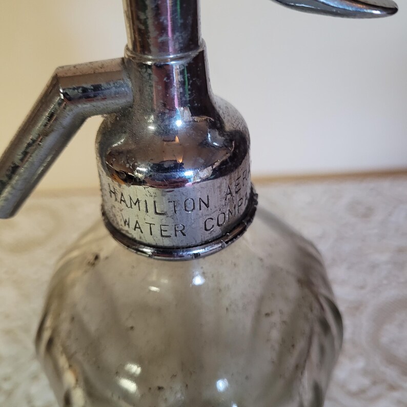Hamilton Syphon TARAX Sodawater Glass Syphon - Hamilton Aerated Water Company 1940s ...