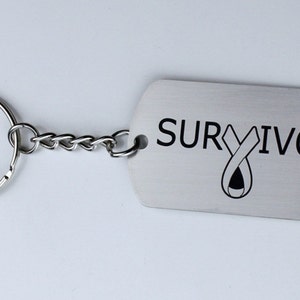 Key Chain - Cancer Survivor   Stainless Steel