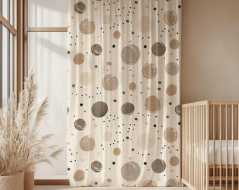Sheer Nursery Curtain: Soft Light Filtering Fabric, Minimalist Kids Room Decor