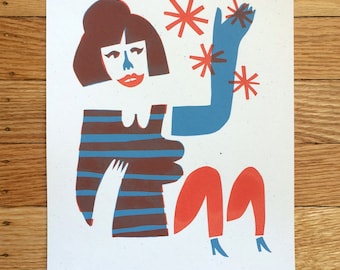 Astrud! Screenprint