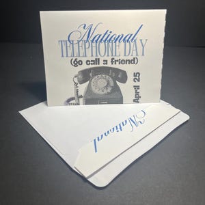 Dia Nacional do Telefone; Feriado Nacional; Feriado de Abril; 25 de abril; Cartão em Branco
